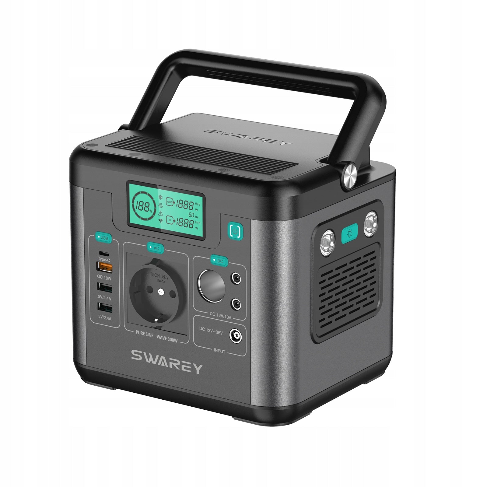 POWERBANK POWER STATION 222Wh SOLAR 230V Type-c/QC3.0