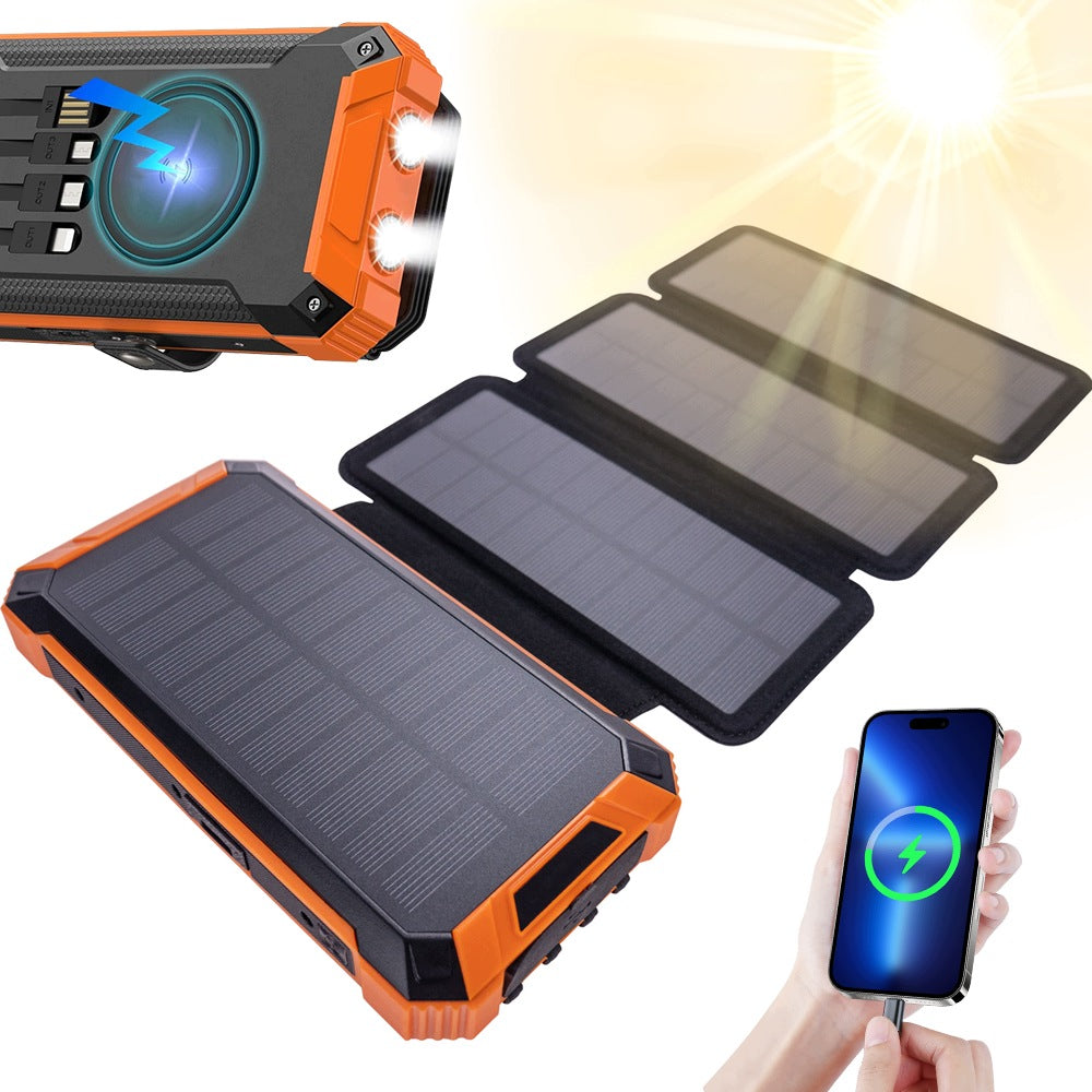 POWERBANK SOLAR SECURITY 4 CABLES BUILT-IN WIRELESS CHARGING Manufacturer code KAT06969