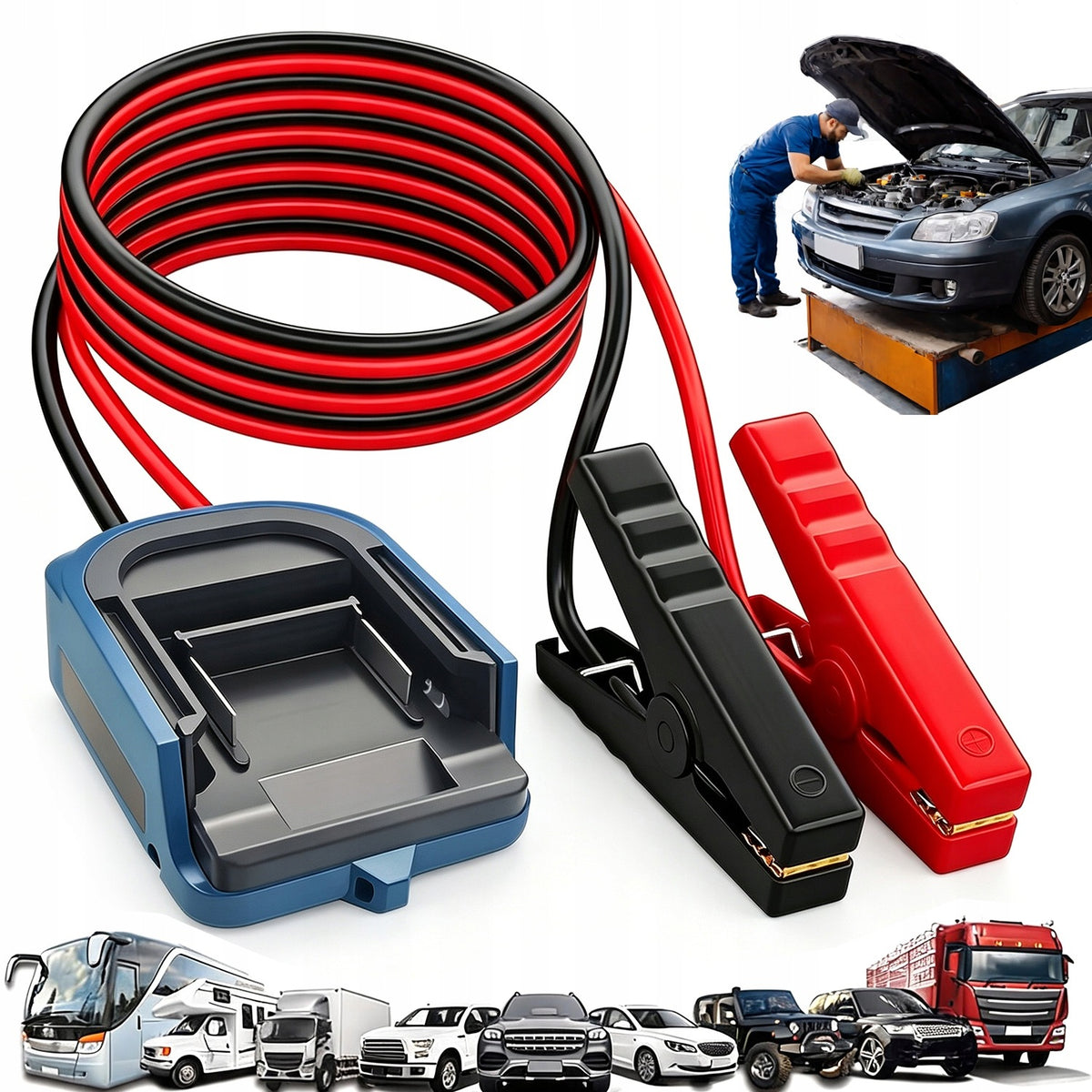 POWERBANK STARTER CABLES FOR MOCK-UP 18V START PETROL DIESEL