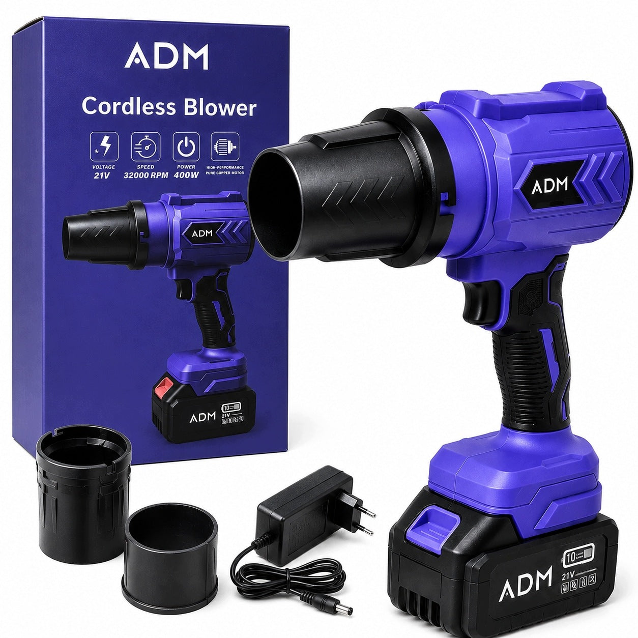POWERFUL 400W 21V CORDLESS BLOWER FOR SNOW LEAVES DEHUMIDIFICATION