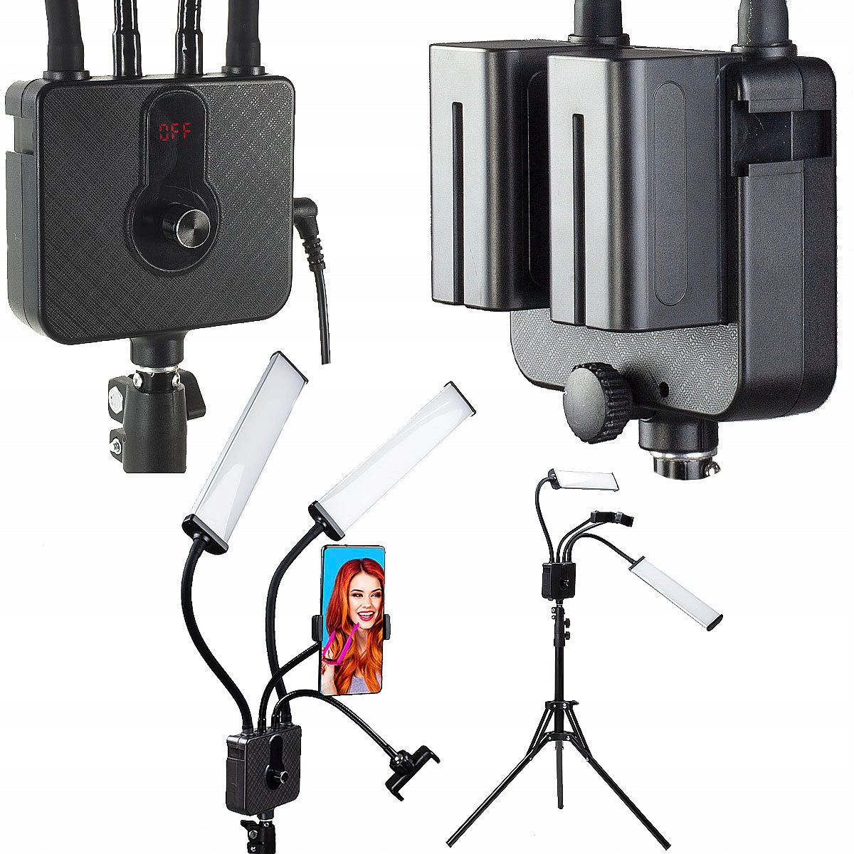 POWERFUL 45W LED COSMETIC WORKSHOP LAMP + TRIPOD + 2 BATTERIES Manufacturer code CGRI-21-770X