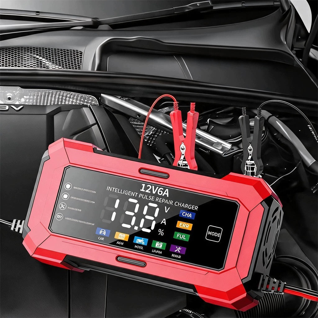 POWERFUL BATTERY RECTIFIER 12V 6A AUTOMATIC COLOR LCD MOTORCYCLE CAR Brand Bedee