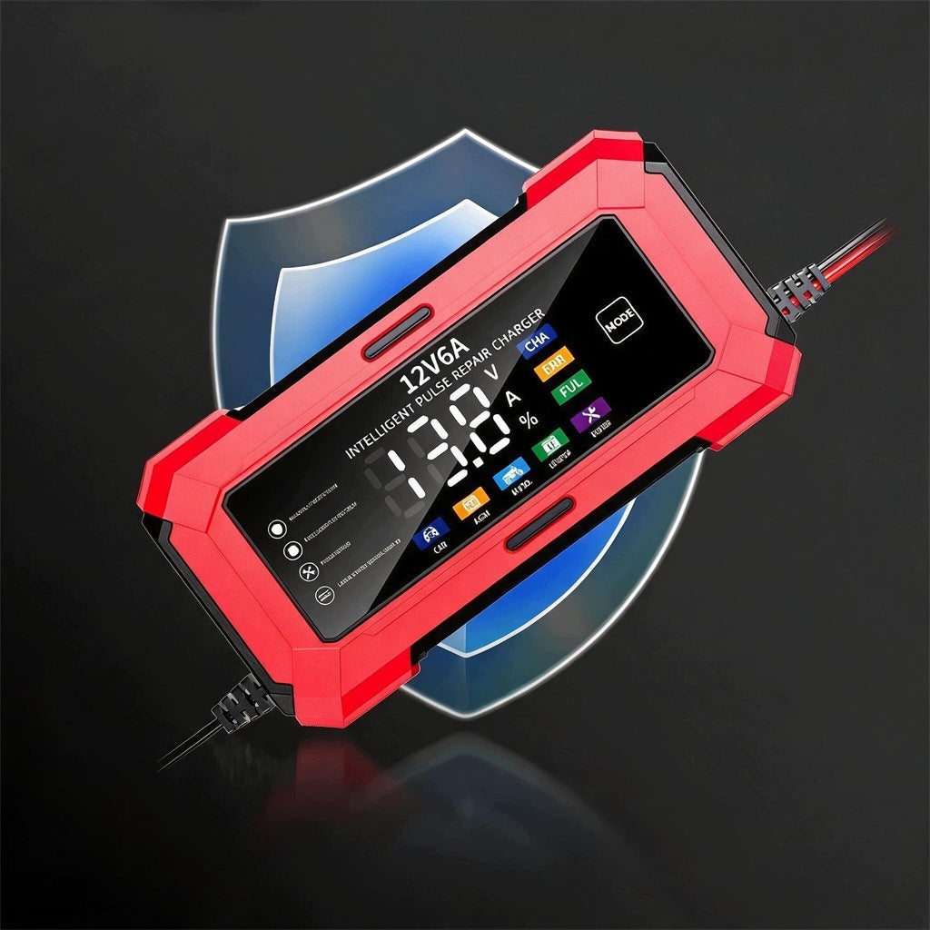 POWERFUL BATTERY RECTIFIER 12V 6A AUTOMATIC COLOR LCD MOTORCYCLE CAR Maximum amperage 6 A