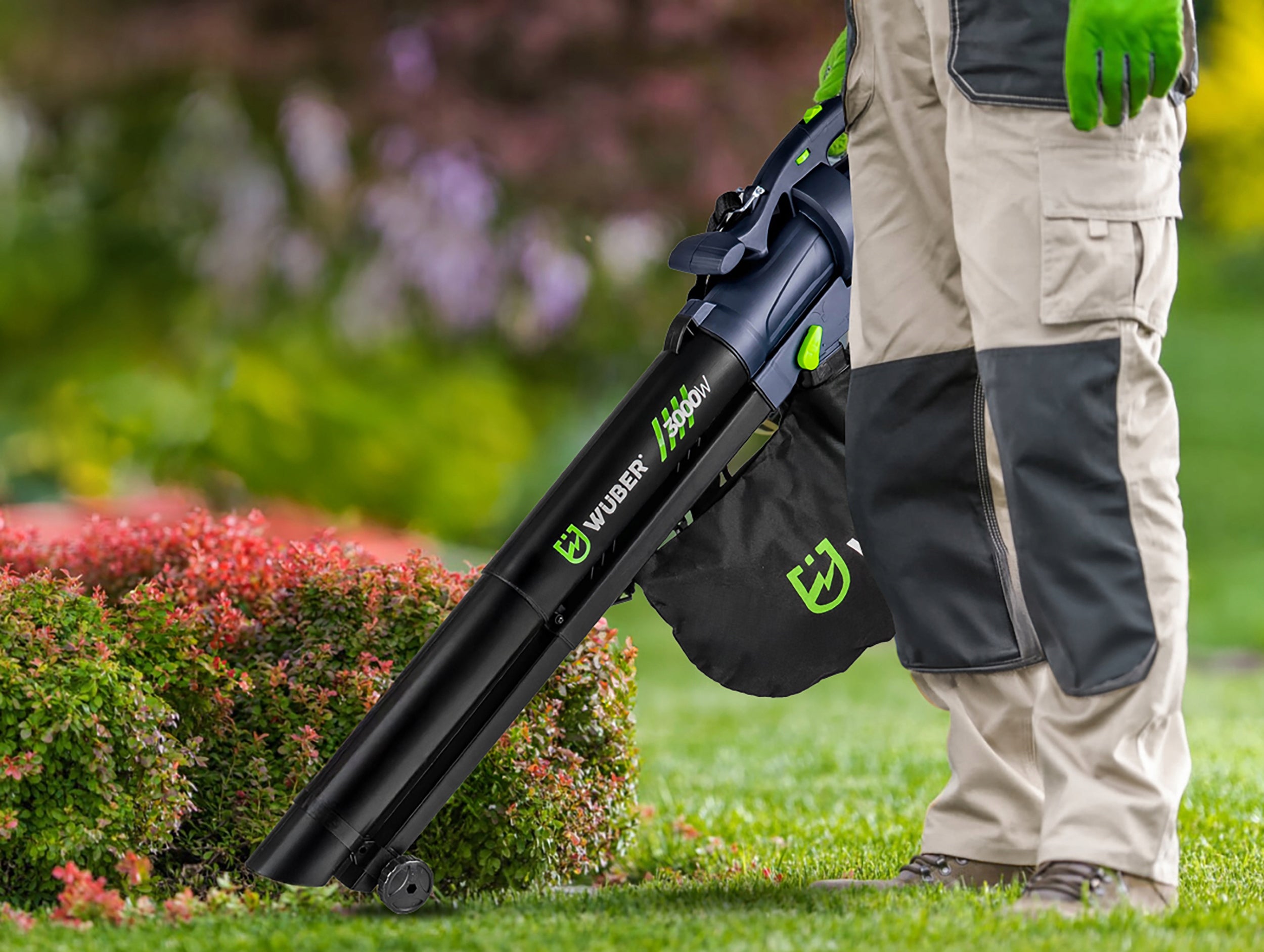 POWERFUL BLOWER ELECTRIC LEAF VACUUM CLEANER 3000W 35L WITH SHREDDER Brand Wuber