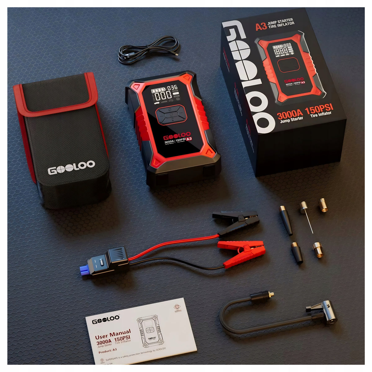 POWERFUL BOOSTER START JUMP STARTER DEVICE WITH COMPRESSOR 3000 Brand no brand