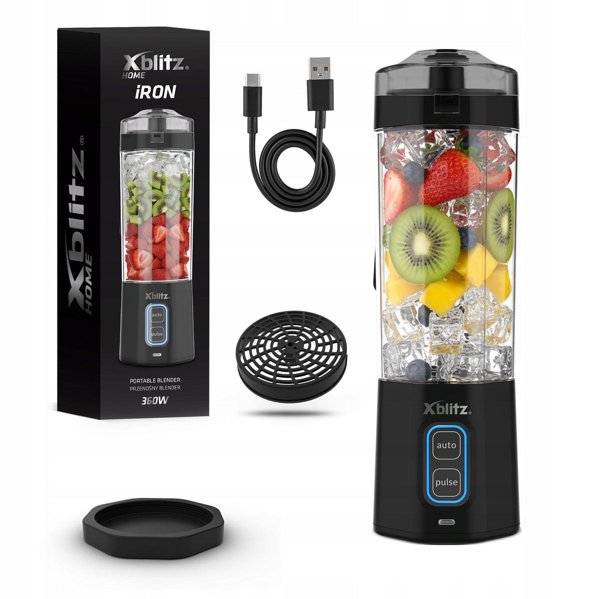 POWERFUL Blender Portable Cordless Cup Mixer 360W 700ml SMOOTHIE Packaging status original