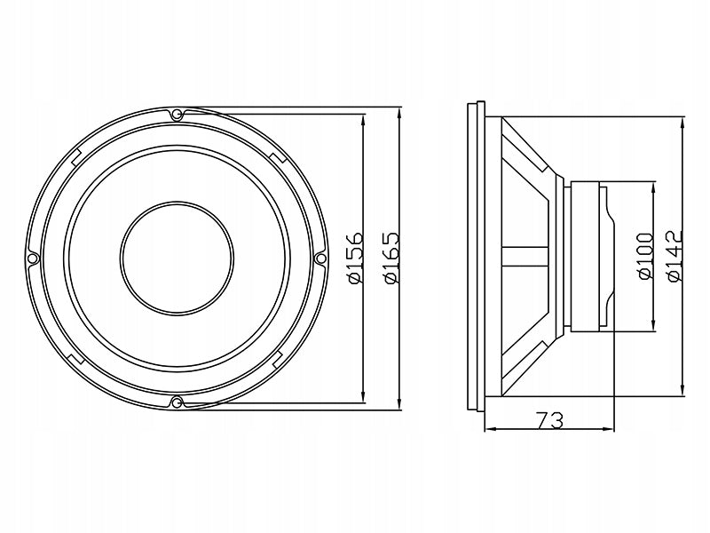 POWERFUL CAR BASS SPEAKER WOOFER 200W 6,5" 165mm 16,5cm Manufacturer code 30-536#