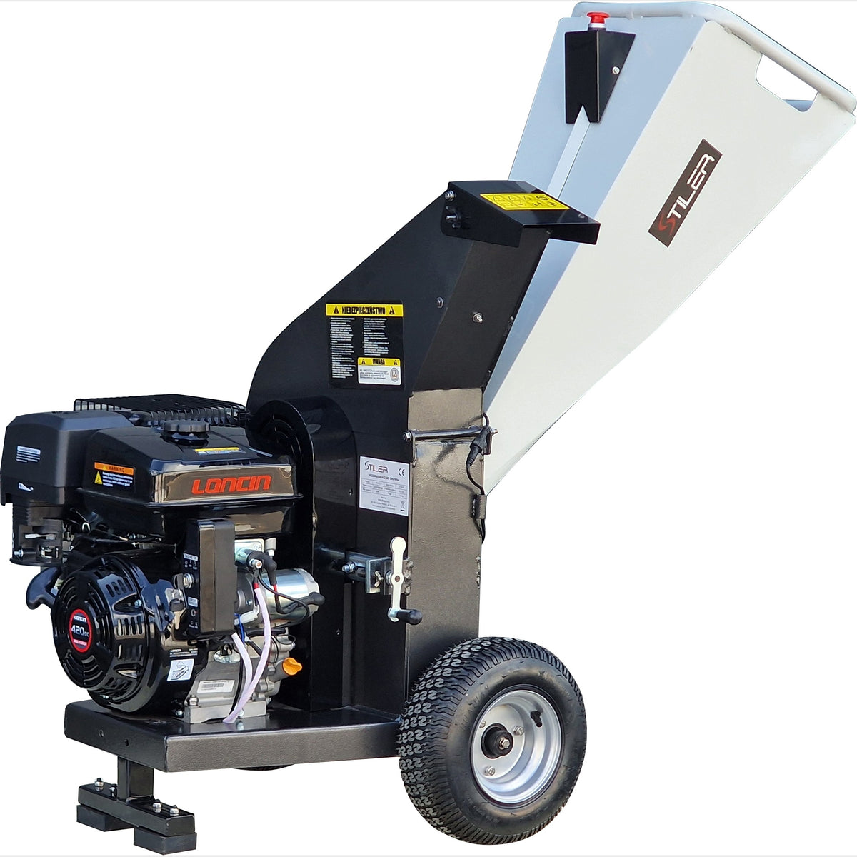 POWERFUL CHIPPER COMBUSTION SHREDDER FOR BRANCHES STILER LONCIN 15KM DISC