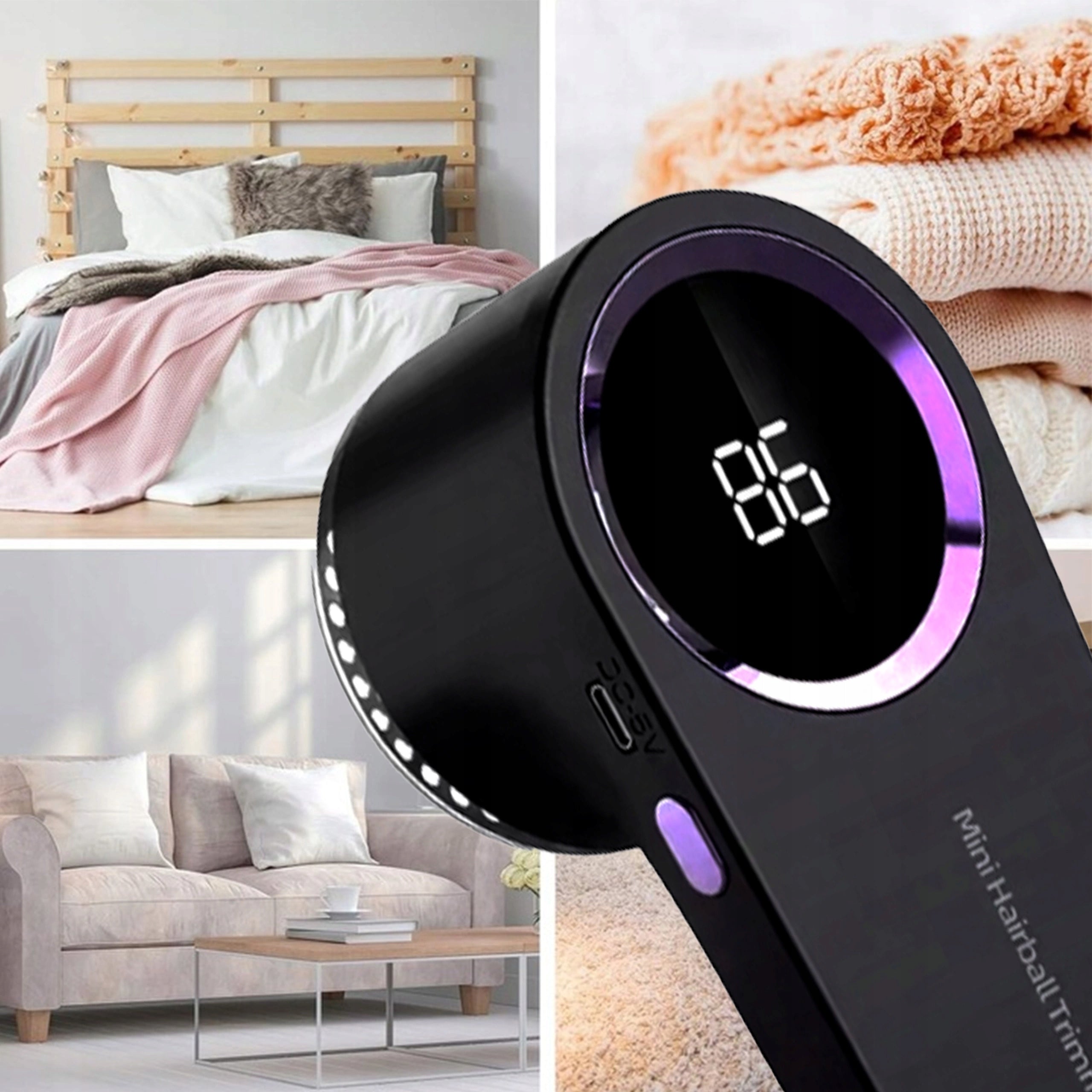 POWERFUL CLOTHES SHAVER RECHARGEABLE USB ELECTRIC FOR SWEATERS DISPLAY Brand DR