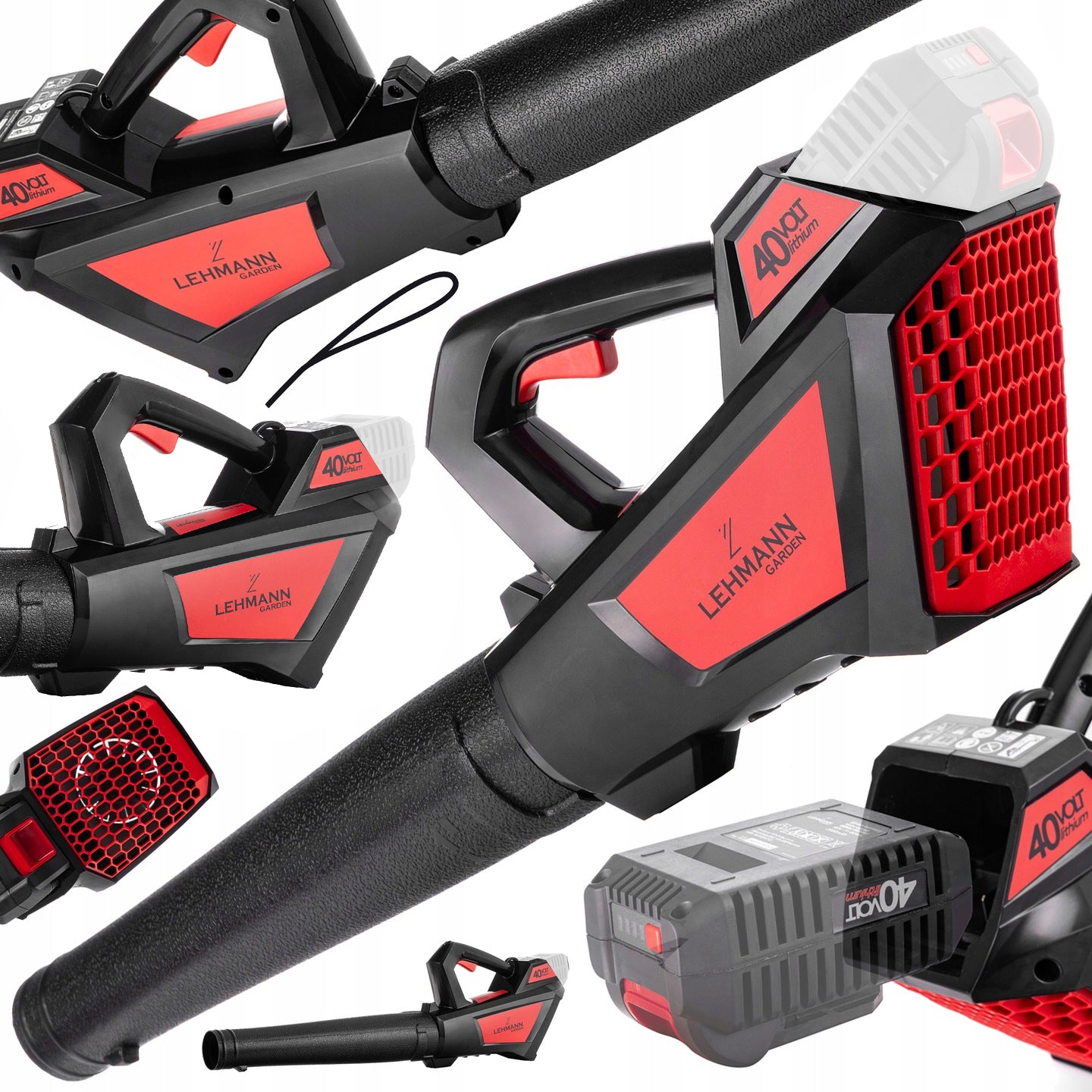 POWERFUL CORDLESS BLOWER FOR GARDEN LEAVES LEHMANN 4020 NEW 40V BODY