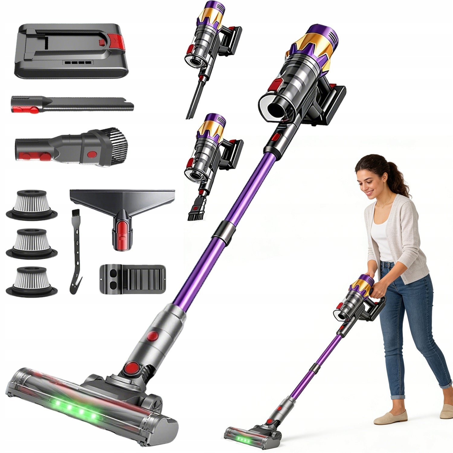 POWERFUL CORDLESS CYCLONE VACUUM CLEANER