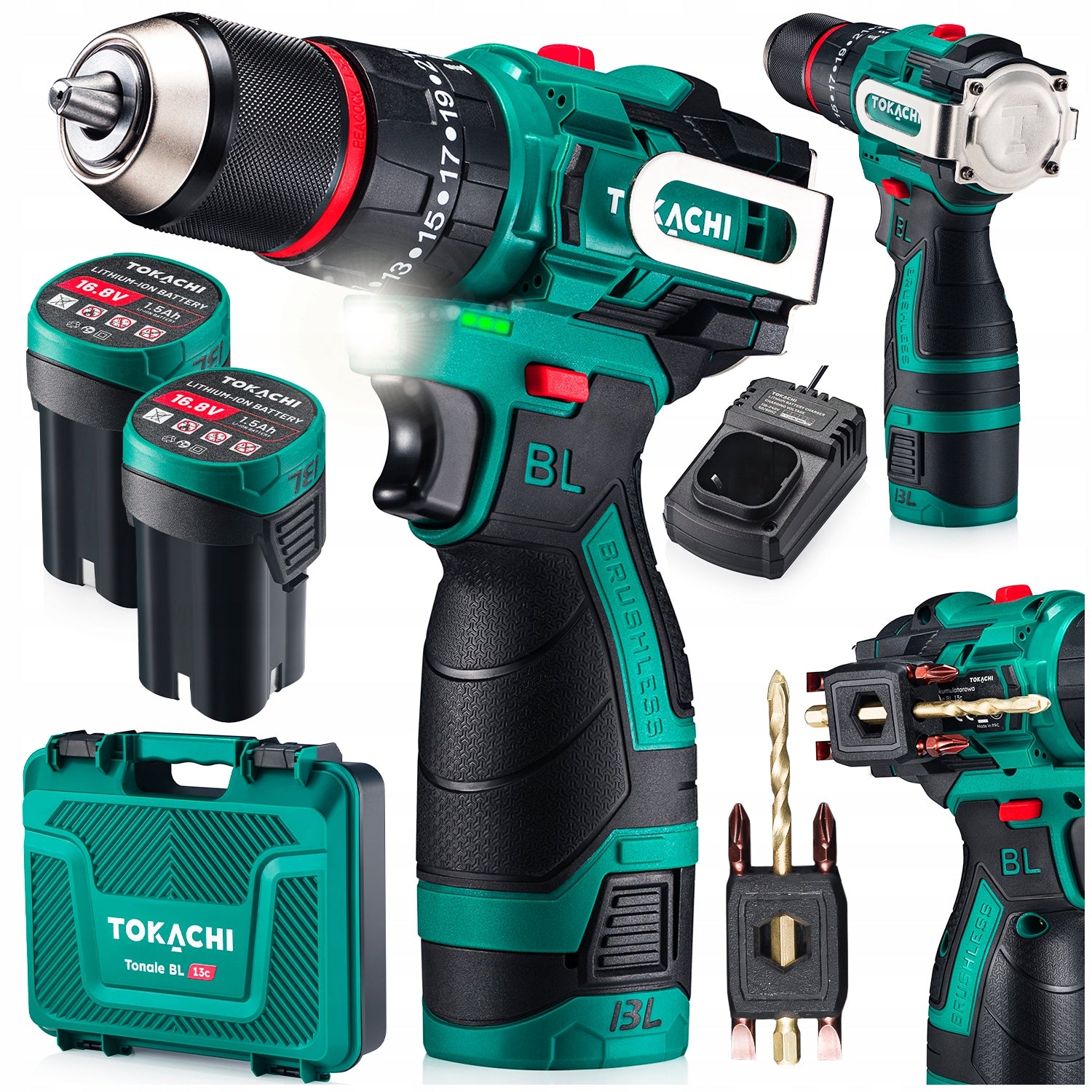POWERFUL CORDLESS DRILL BRUSHLESS IMPACT DRILL AKU