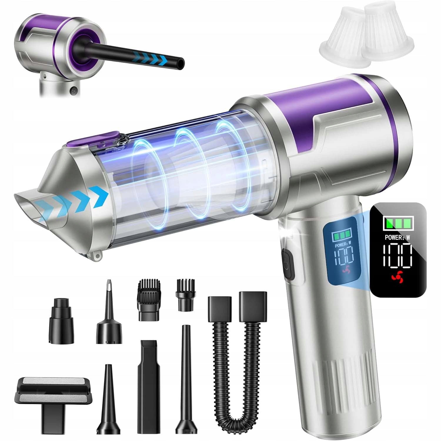 POWERFUL CORDLESS DUST REMOVAL VACUUM CLEANER FOR CLEANING YOUR CAR, HOME Packaging status original