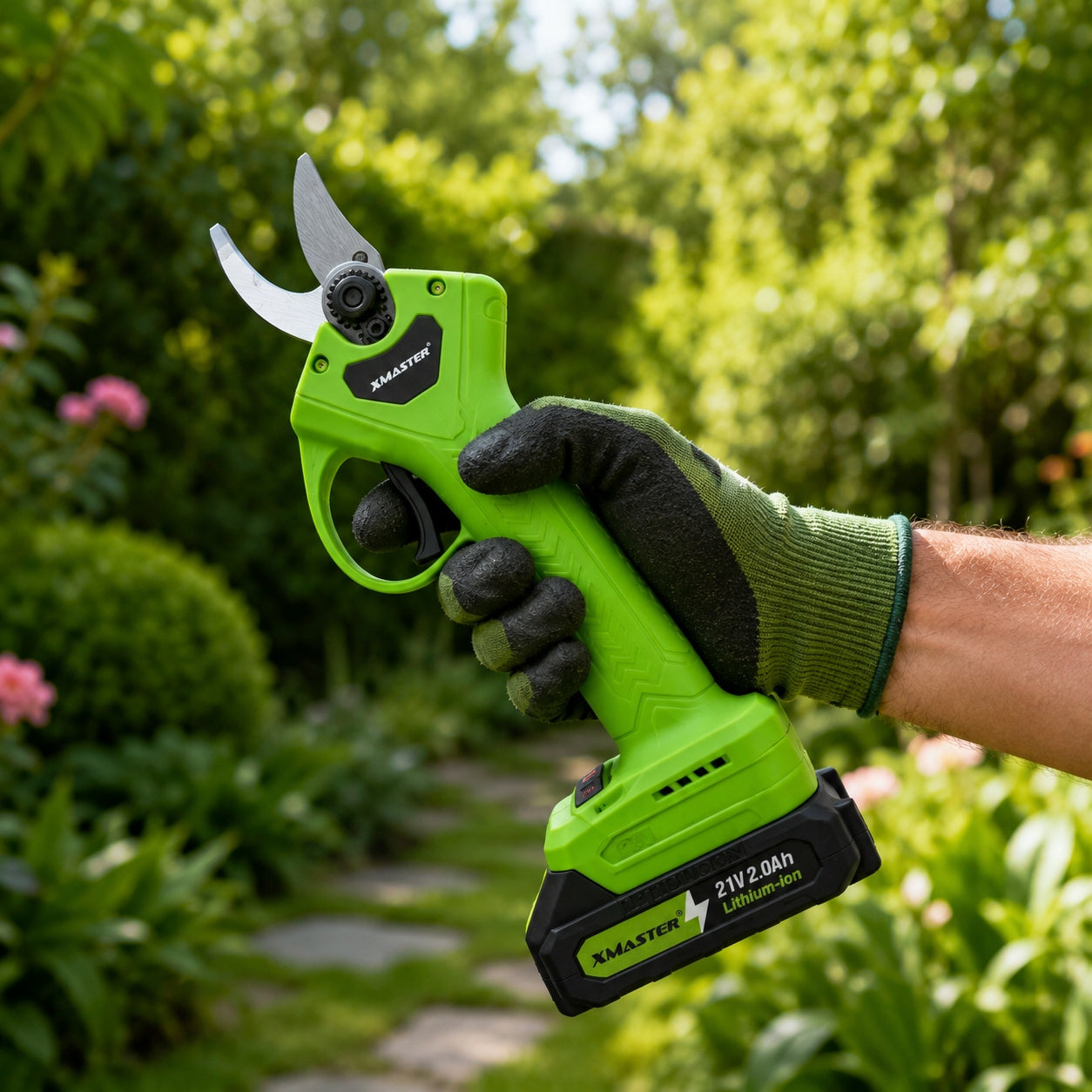 POWERFUL CORDLESS PRUNER GARDEN BRANCH SHEARS SET OF 2x AKU Battery capacity 2 Ah