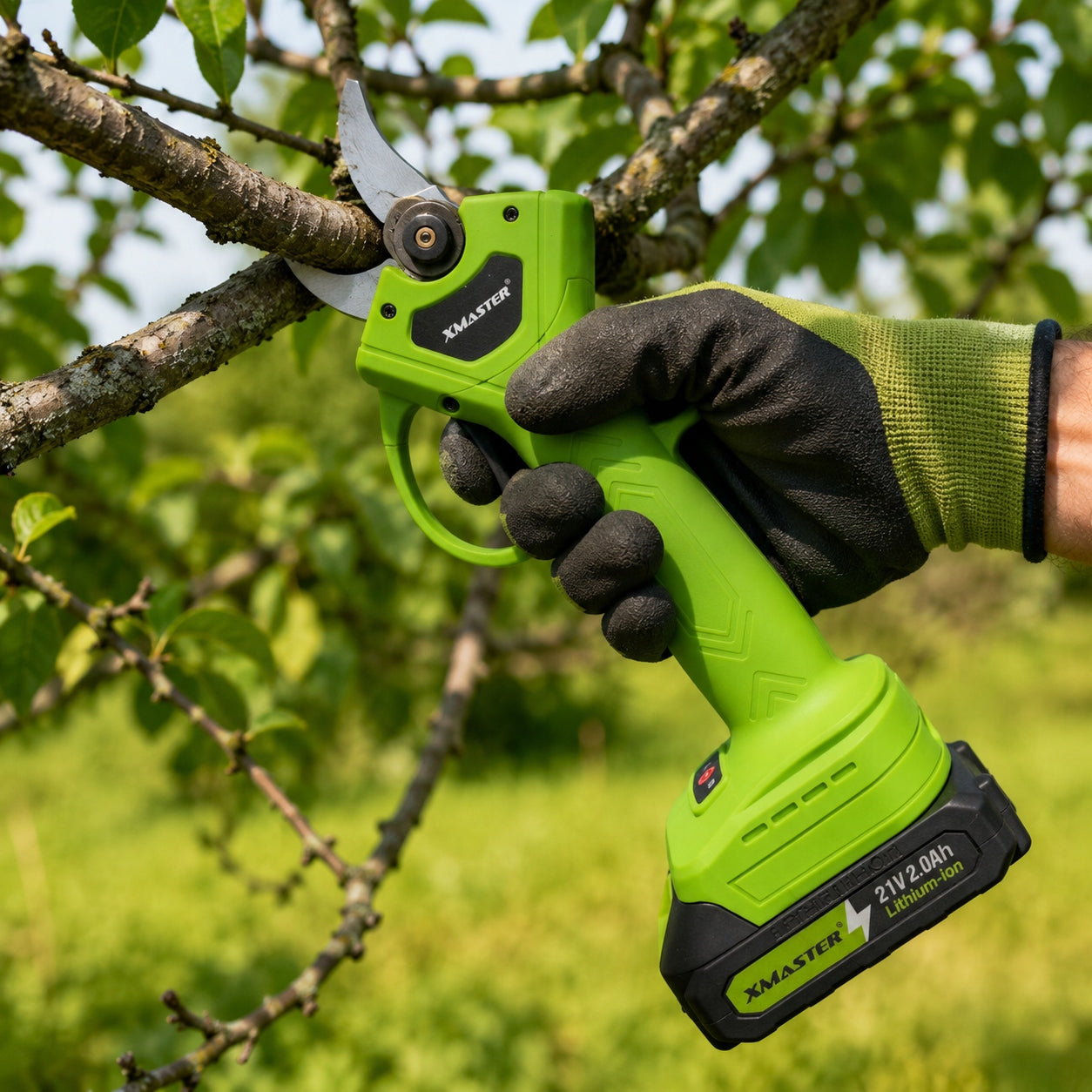 POWERFUL CORDLESS PRUNER GARDEN BRANCH SHEARS SET OF 2x AKU Manufacturer code Sekator akumulatorowy bezszczotkowy