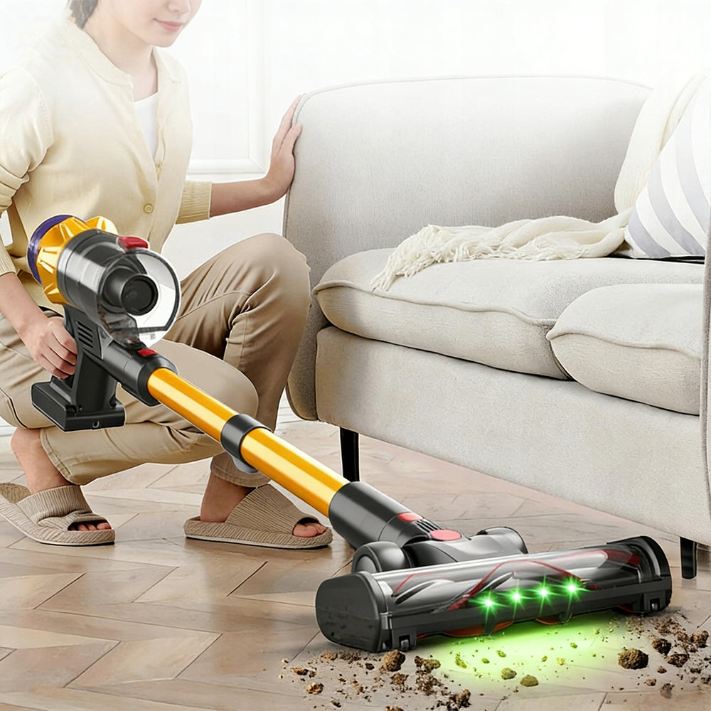 POWERFUL CORDLESS VERTICAL CYCLONE VACUUM CLEANER 550W LED BACKLIGHT Batteries included yes