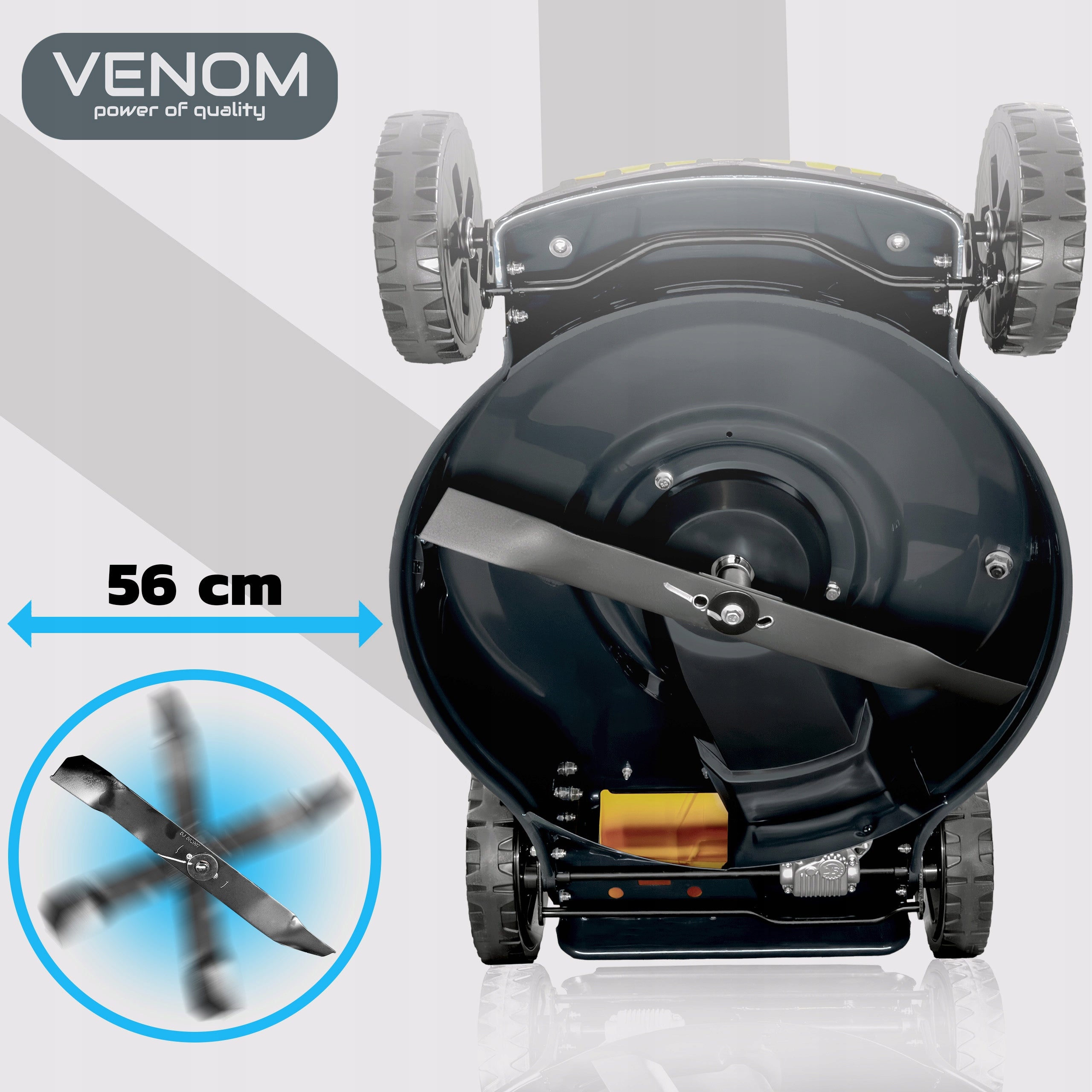 POWERFUL DIESEL MOWER VENOM 9in1 DRIVE MOTOR LONCIN 224cc LARGE 56cm Oil Mowing width 56 cm