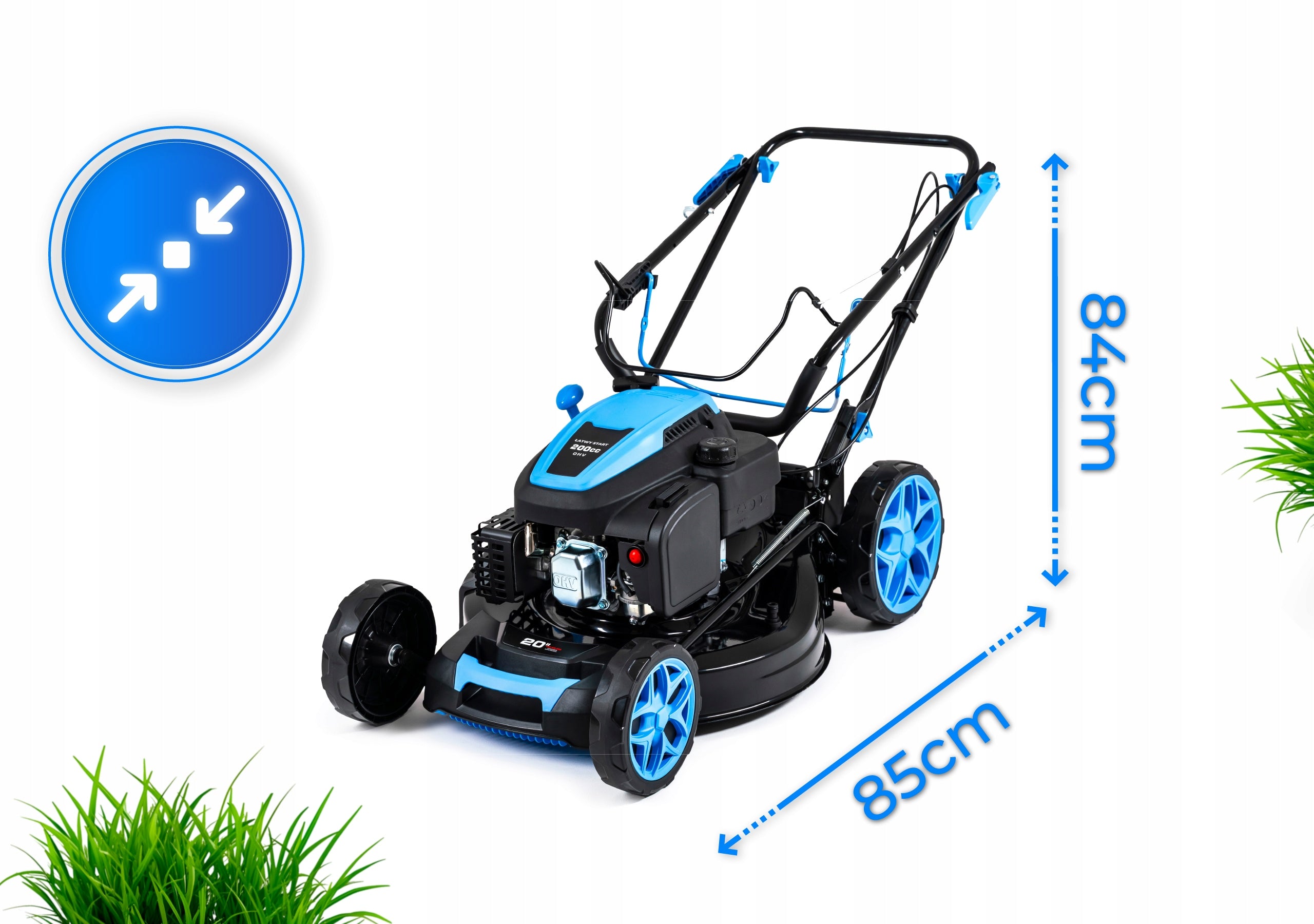 POWERFUL DIESEL MOWER WITH DRIVE 51CM MOTOR 200CC MULCHING 9in1 DRIVE Manufacturer code HW-KS-200