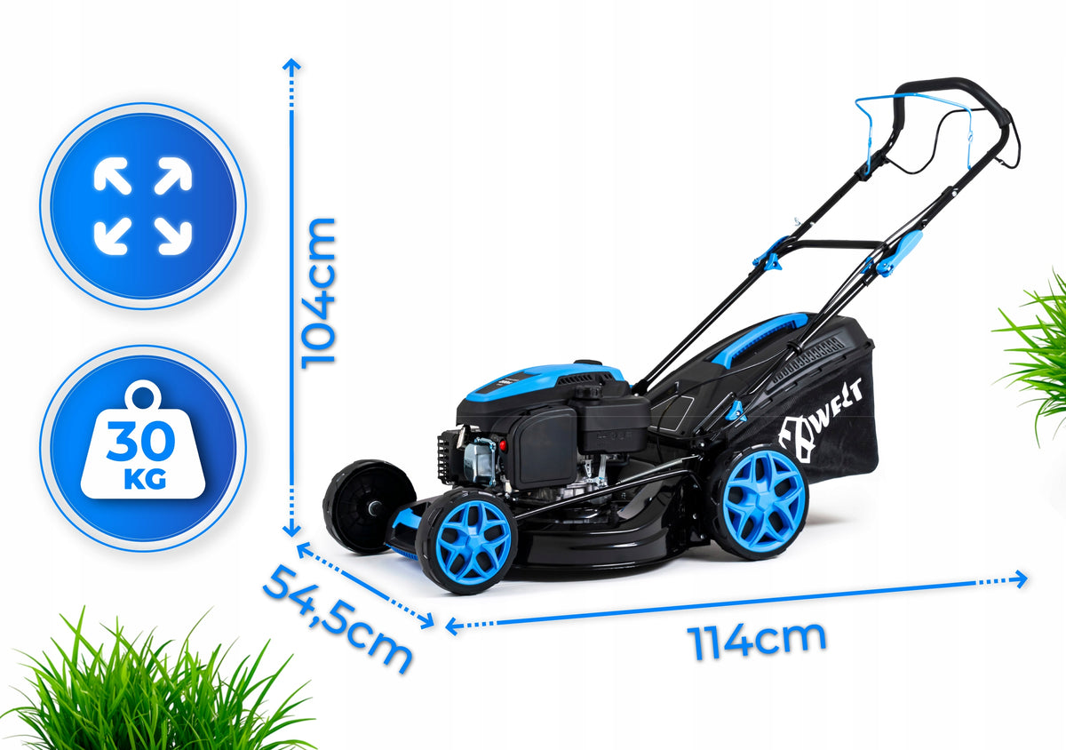 POWERFUL DIESEL MOWER WITH DRIVE 51CM MOTOR 200CC MULCHING 9in1 DRIVE Packaging status original