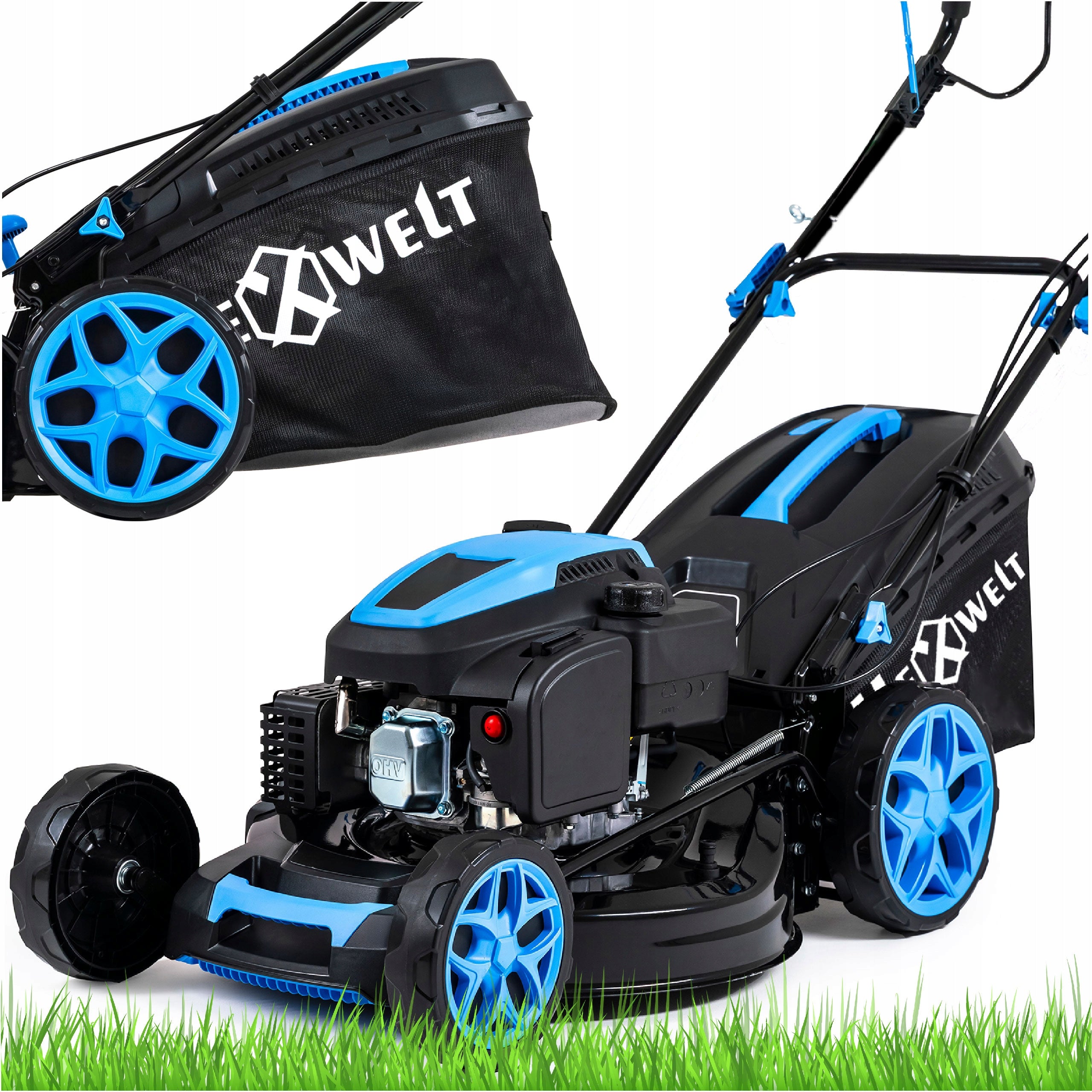POWERFUL DIESEL MOWER WITH DRIVE 51CM MOTOR 200CC MULCHING 9in1 DRIVE