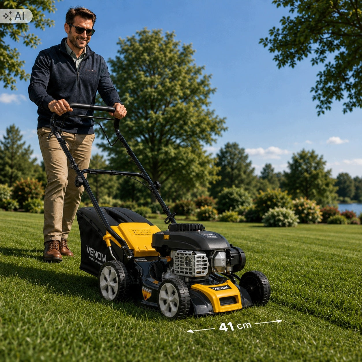 POWERFUL DIESEL MOWER WITH VENOM AVS STEEL LIGHTWEIGHT 2xKNIFE NEW MODEL Manufacturer code MOCNA KOSIARKA SPALINOWA VENOM VEN SM 41S-141