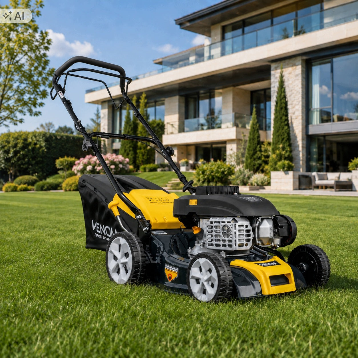 POWERFUL DIESEL MOWER WITH VENOM AVS STEEL LIGHTWEIGHT 2xKNIFE NEW MODEL Packaging status original