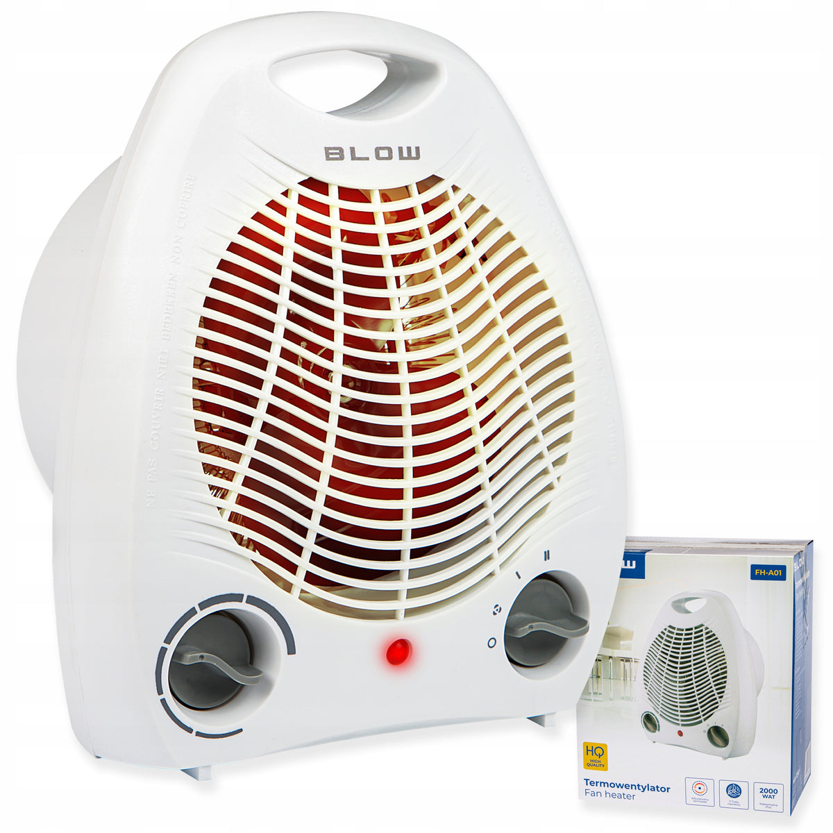 POWERFUL ELECTRIC FAN 2000W APRON HEATERTHERMOSTAT STOVE