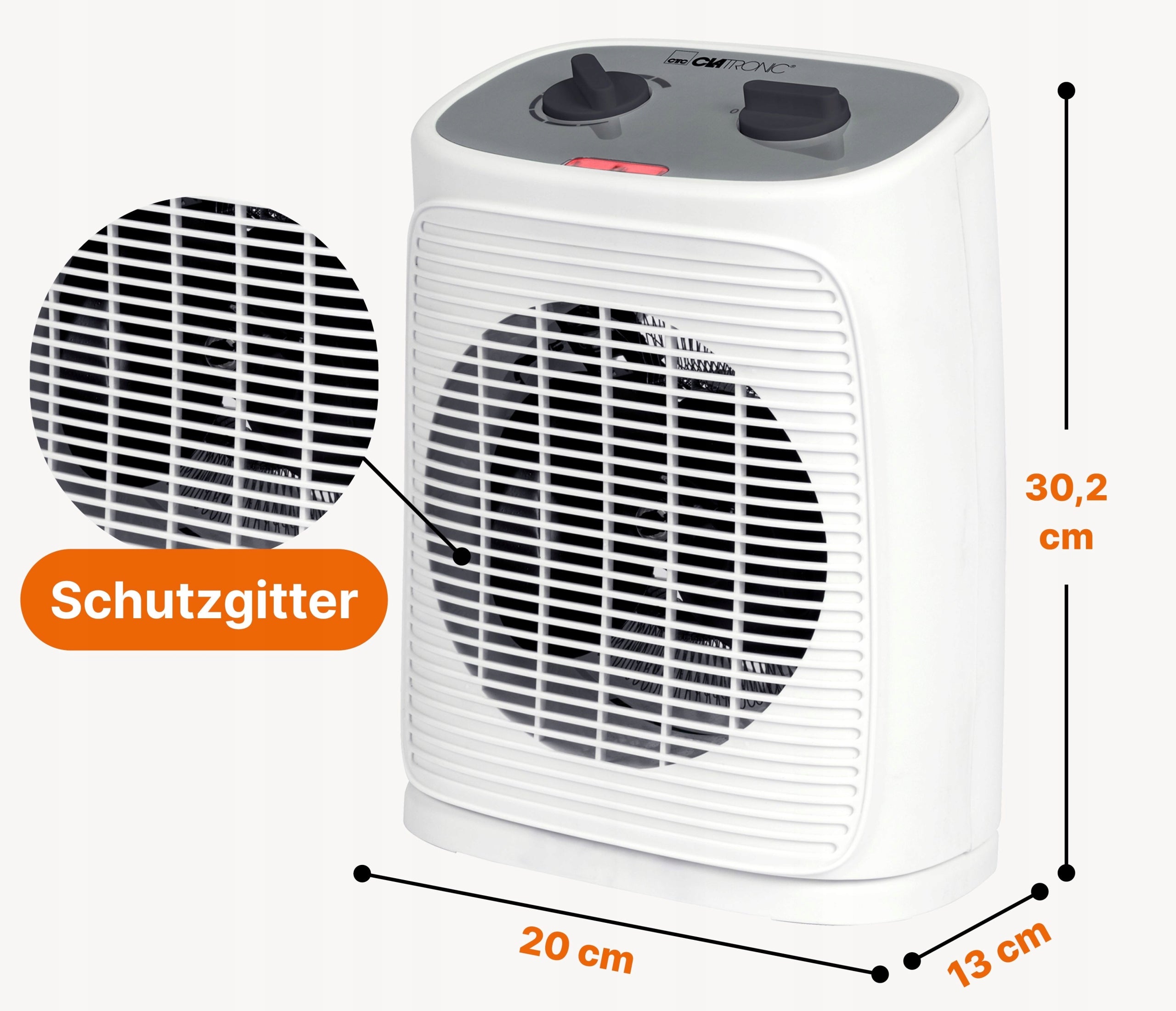 POWERFUL ELECTRIC HEATER FAN FARELKA THERMOSTAT 2000 IN CLATRON EAN (GTIN) 4006160587807