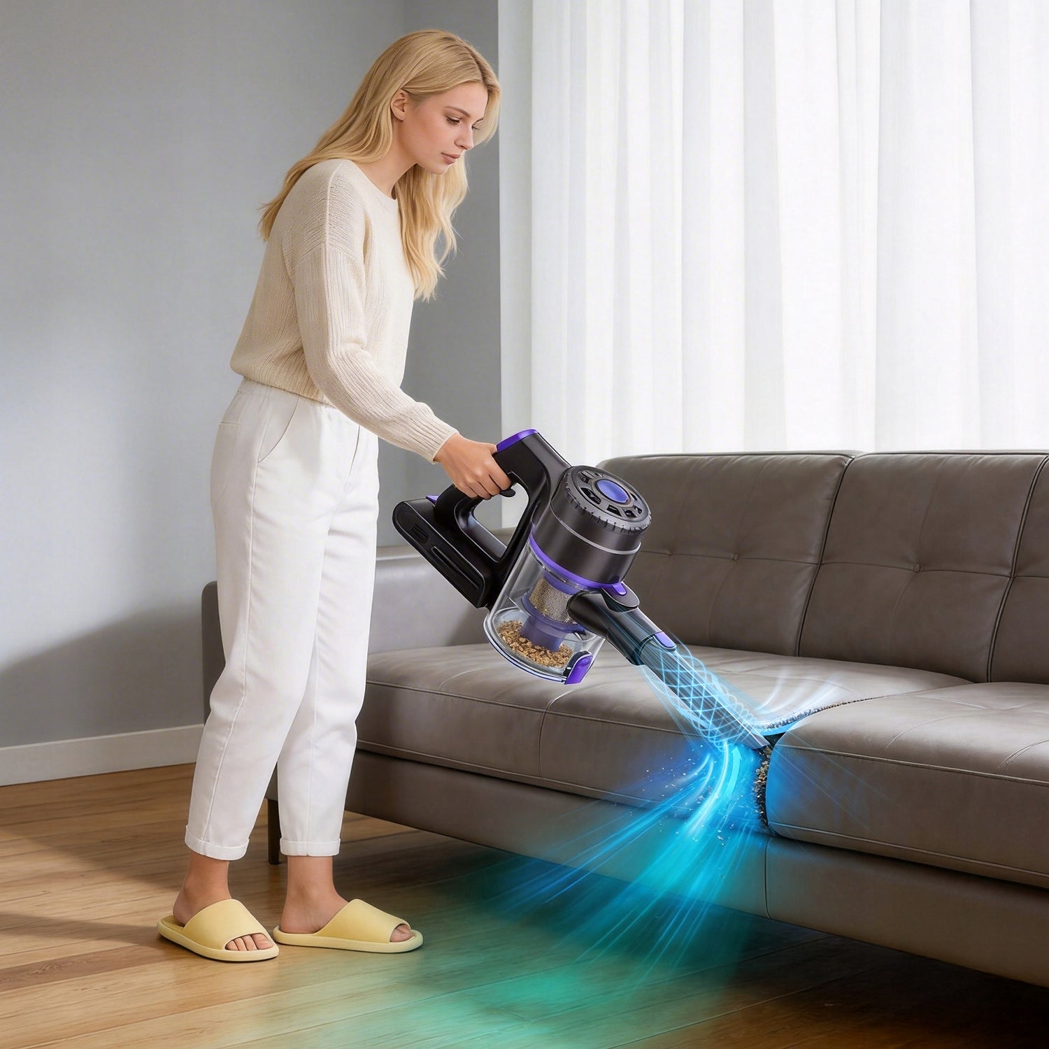 POWERFUL F01 Cordless Handheld LED Upright Vacuum Cleaner for Carpet Flooring Brand ADLER