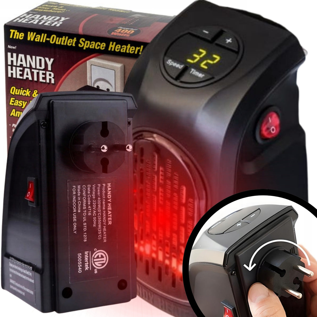 POWERFUL FAN HEATER FARELKA 400W MINI ELECTRIC HEATER FOR CONTACT