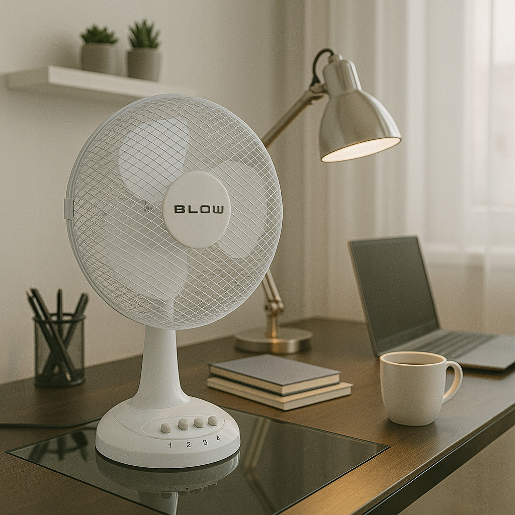 POWERFUL FAN SILENT ROTARY DESK FAN 3 MODES OSCILLATION 40W 30CM Manufacturer code 44-063#