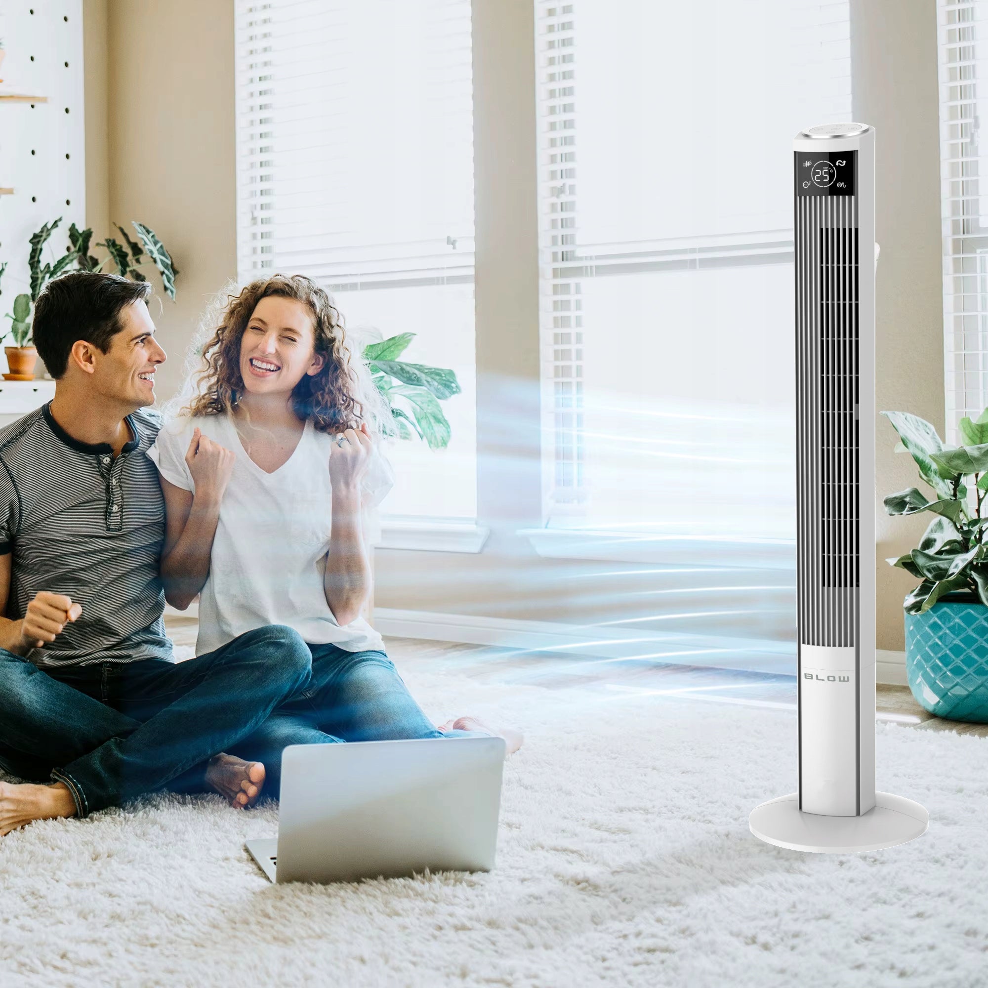 POWERFUL FLOOR STANDING COLUMN FAN QUIET XXL IONIZATION Functions ionization oscillation automatic oscillation timer other