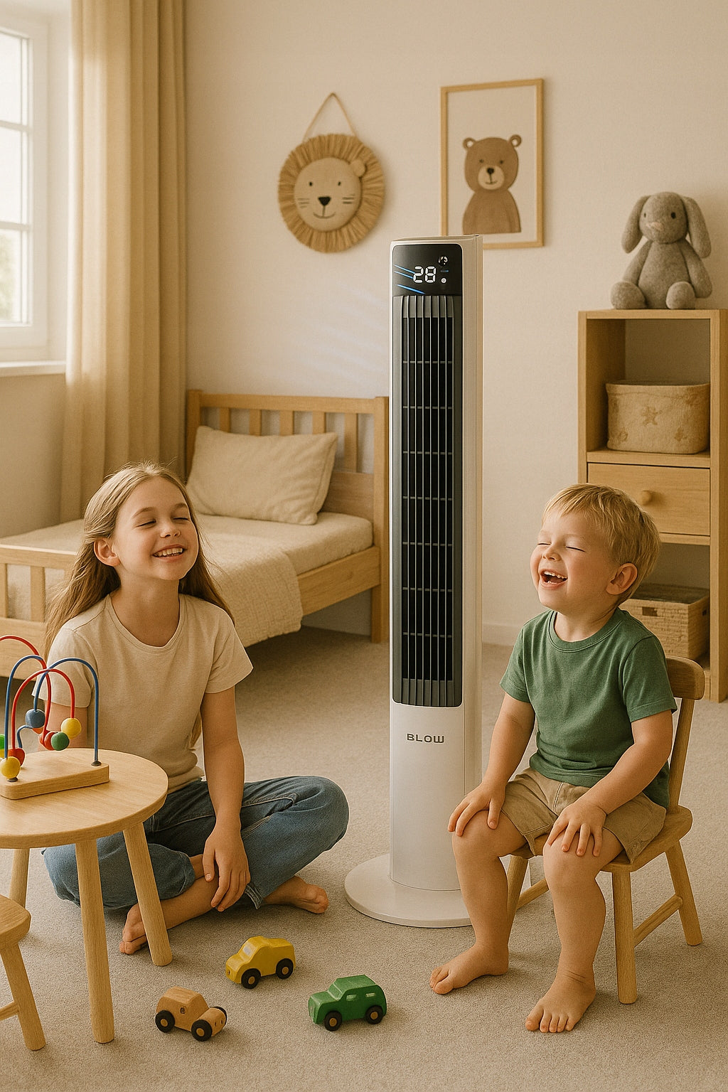 POWERFUL FLOOR STANDING COLUMN FAN QUIET XXL IONIZATION Manufacturer code 44-653#