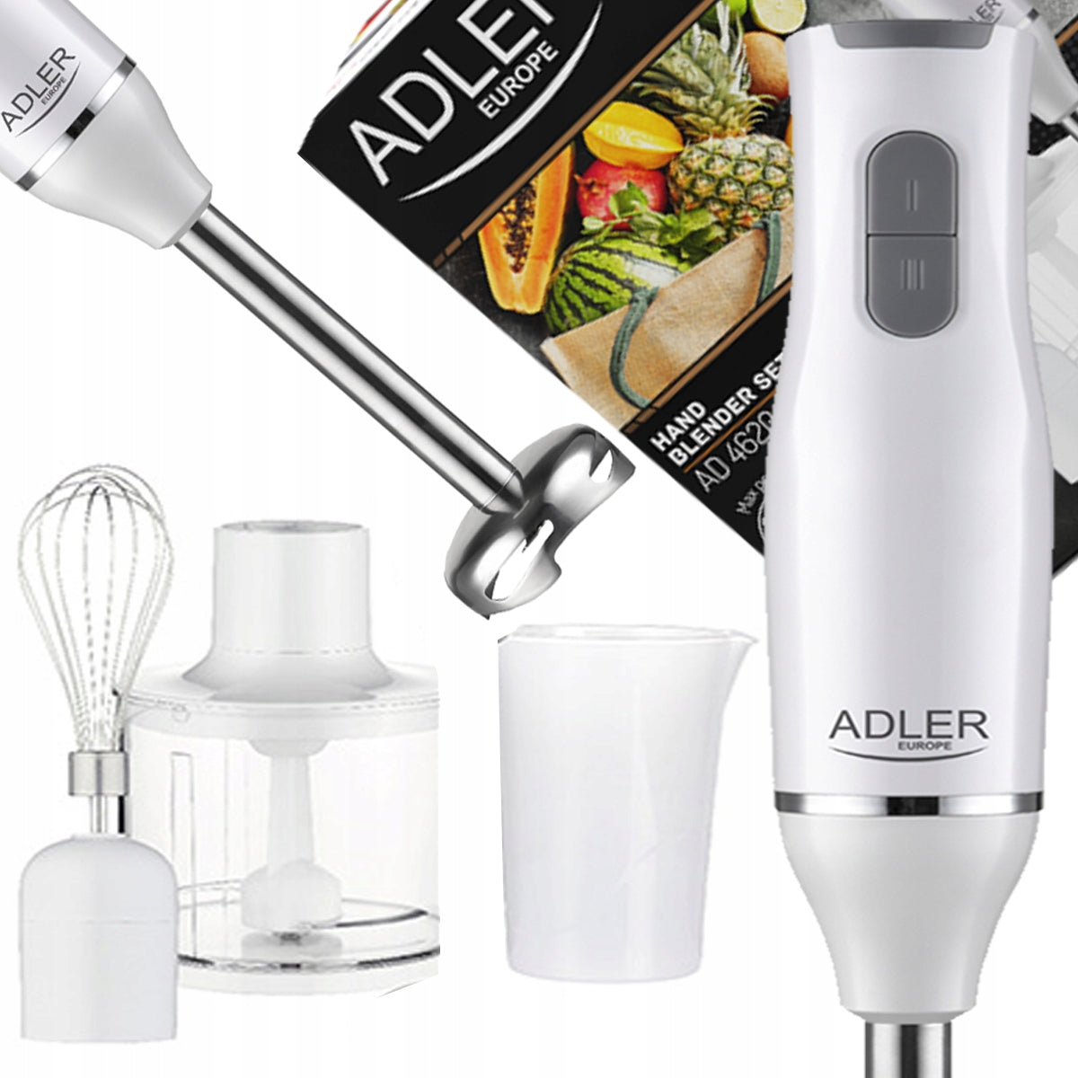 POWERFUL HAND BLENDER Adler AD4620 800 W white Brand ADLER