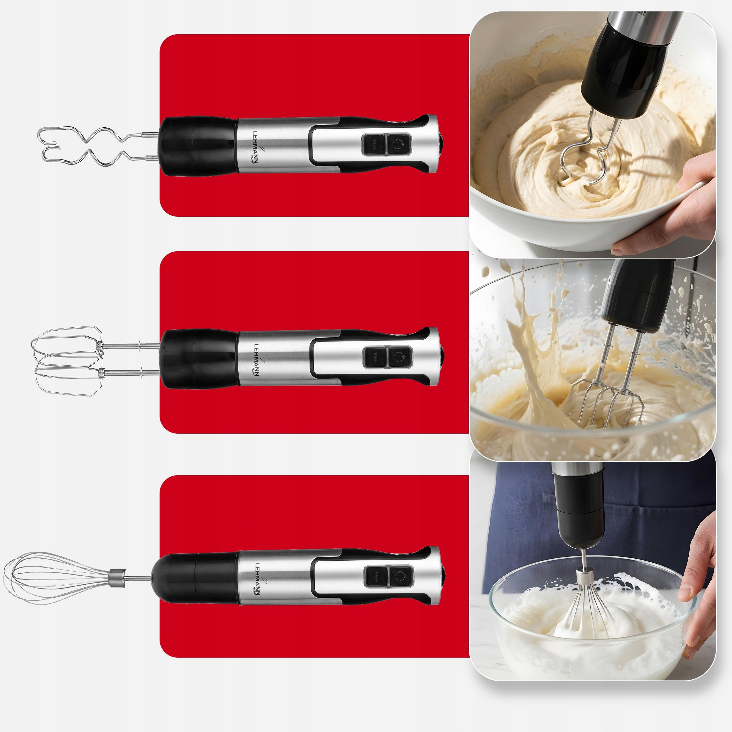 POWERFUL HAND BLENDER MULTIFUNCTIONAL MIXER THE MOST POWERFUL MOTOR BLADE XXL Model Lehmann Chowmei PRO -wzmocnione ostrze