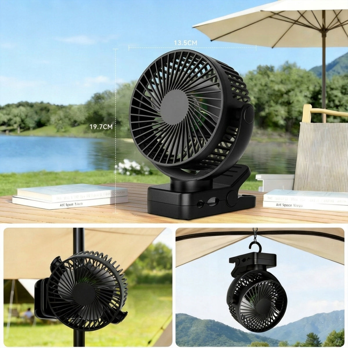 POWERFUL HOME DESK FAN WITH USB CLIP 3 LEVELS QUIET Brand no brand