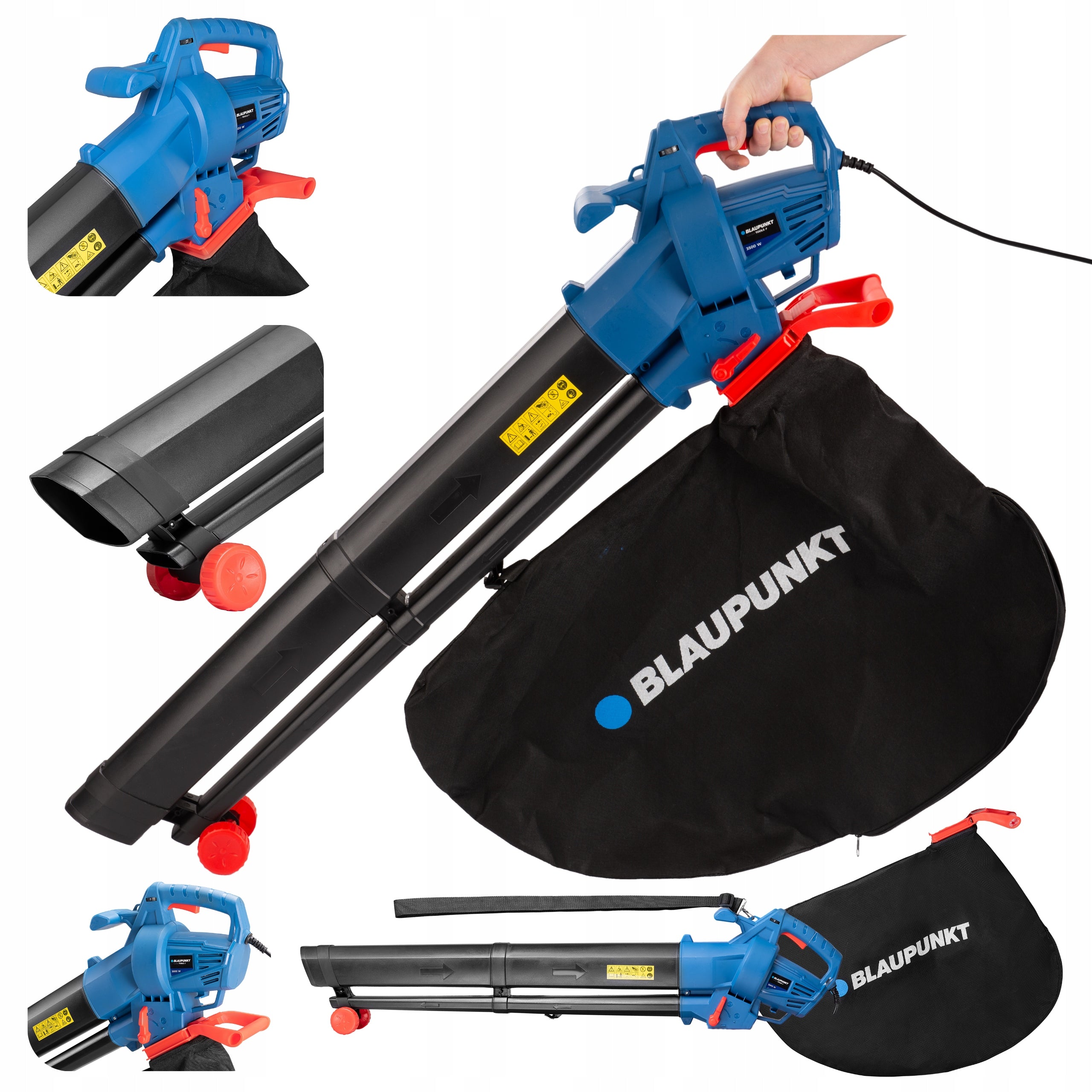 POWERFUL LEAF VACUUM CLEANER 3IN1 3500W BV4010 BLOWER SHREDDER 270KMH