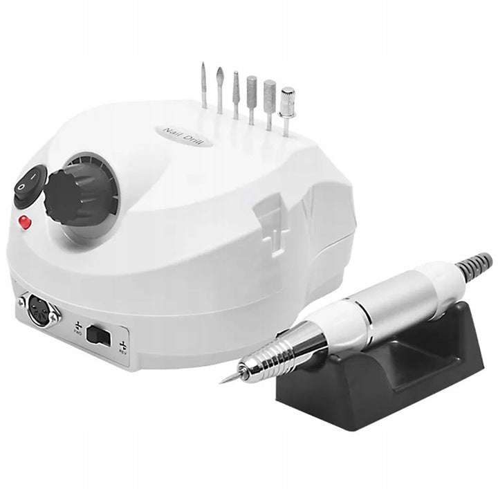 POWERFUL NAIL MILLING MACHINE ELECTRIC MANICURE PEDICURE +CUTTERS + PEDAL Manufacturer code Szlifierka do paznokci manicure mocna biała