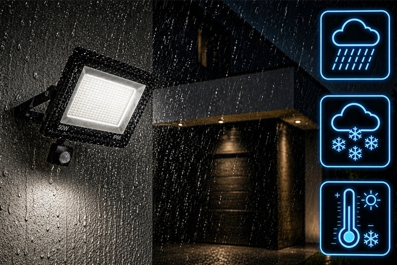 POWERFUL OUTDOOR HALOGEN FLOODLIGHT LED HEADLIGHT MOTION SENSOR IP66 50W Brand Decorya