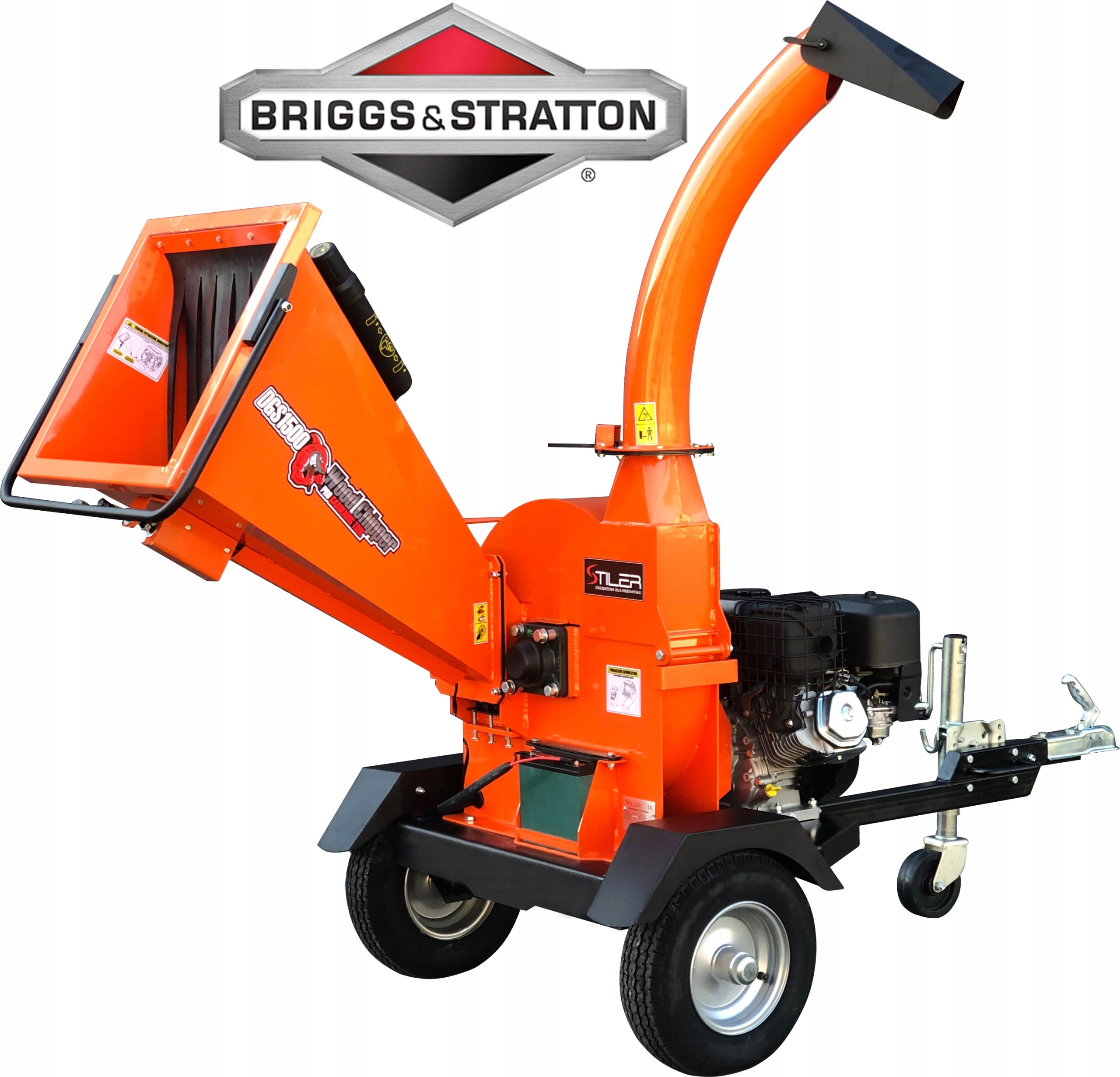POWERFUL PETROL COMBUSTION CHIPPER STILER BRANCH CHIPPER CHASSIS 13.5 HP B&S