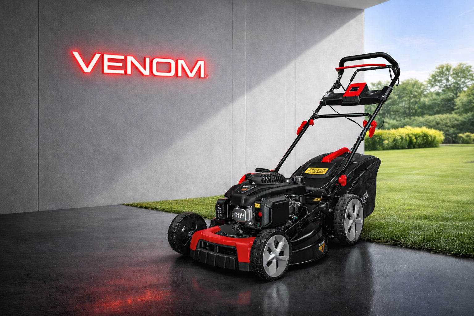 POWERFUL PETROL MOWER WITH DRIVE 53CM ENGINE LONCIN 196CC NEW MODEL 9IN1 Basket capacity 60 l