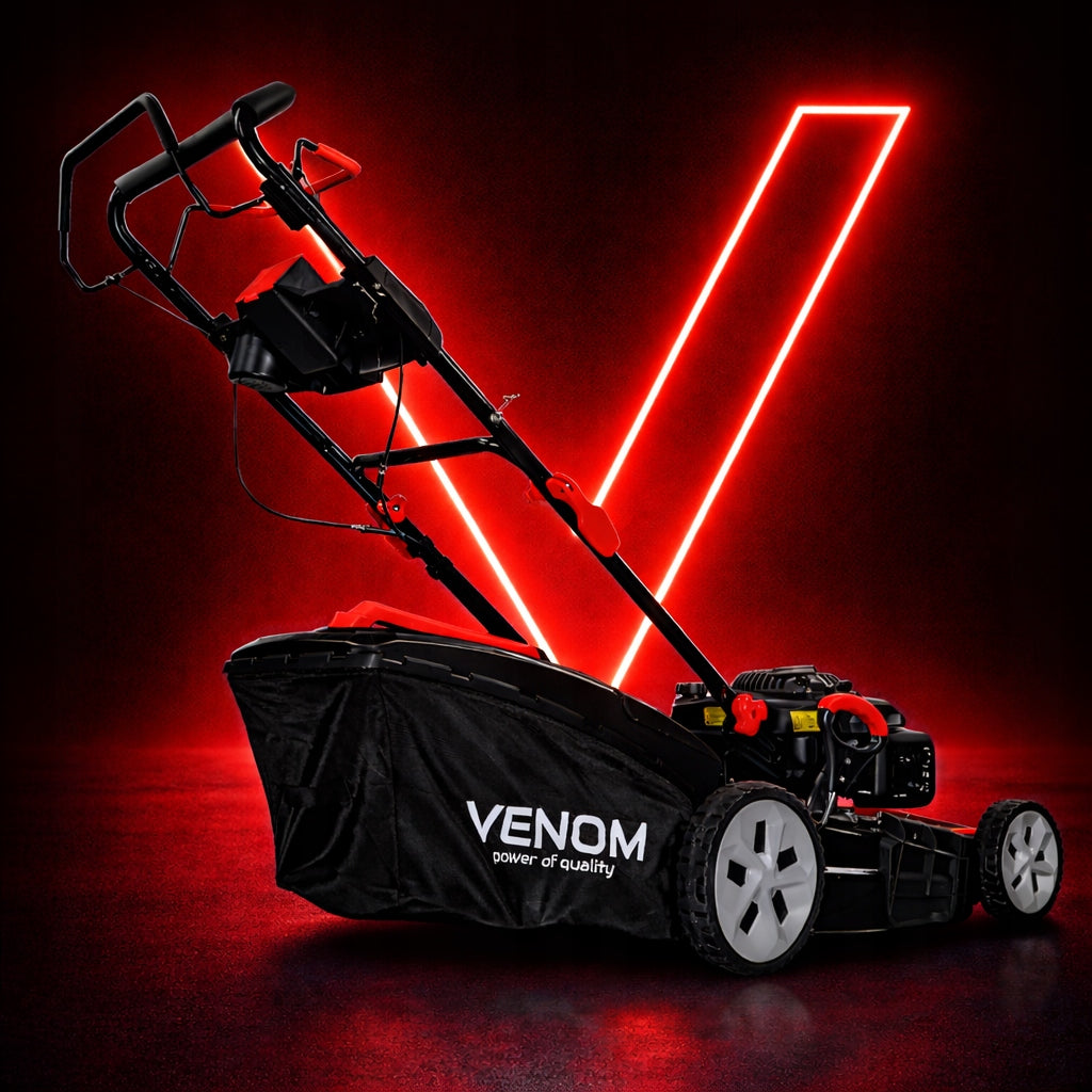 POWERFUL PETROL MOWER WITH DRIVE 53CM ENGINE LONCIN 196CC NEW MODEL 9IN1 Brand Venom