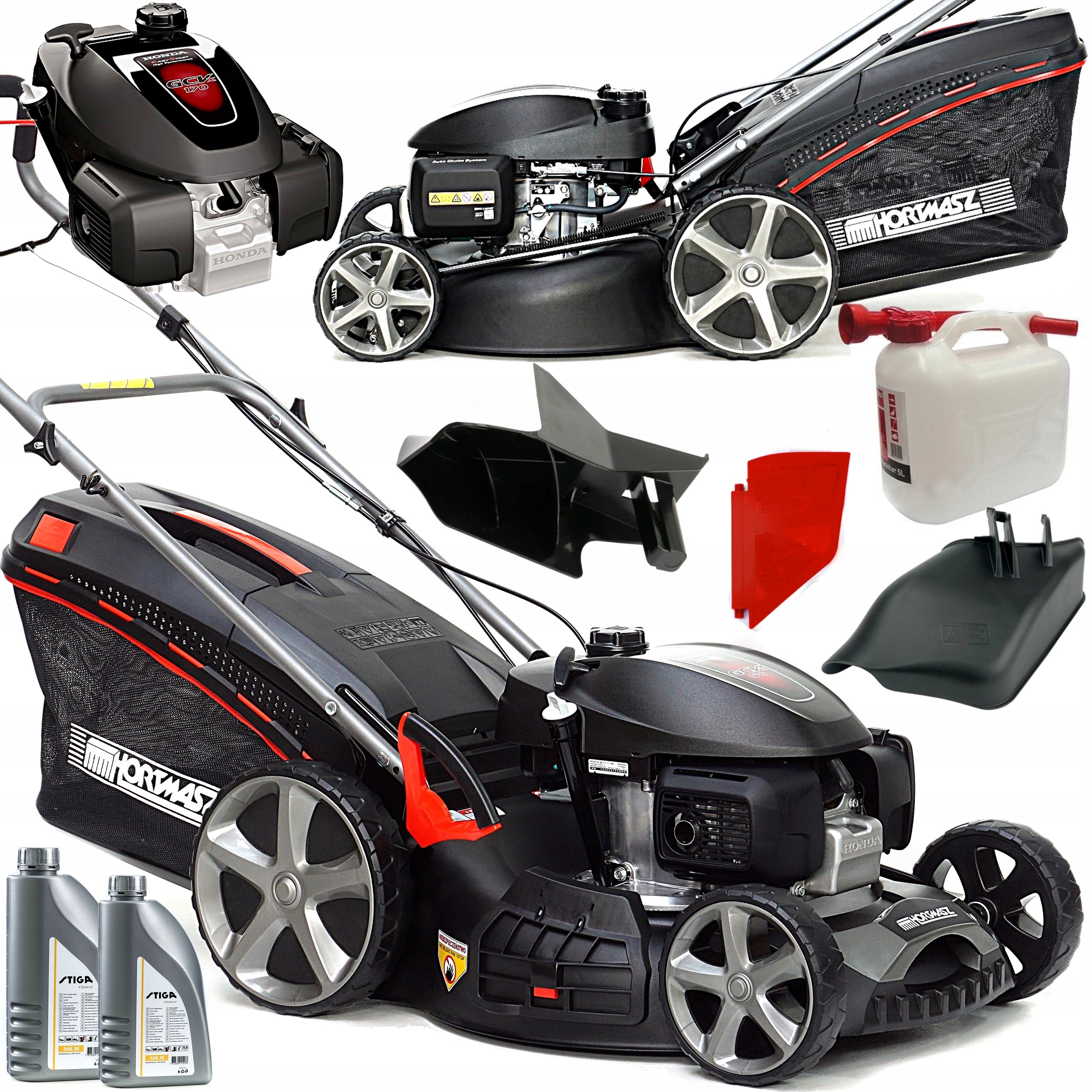 POWERFUL PETROL mower HORTMASZ 4in1 Drive PRO 51cm HONDA GCV170x!