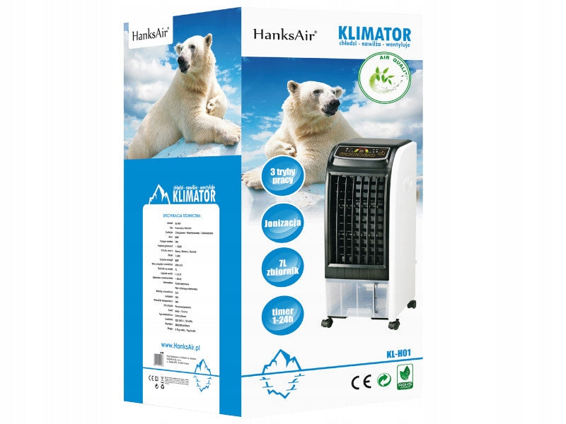 POWERFUL PORTABLE WATER AIR CONDITIONER COOLING REMOTE CONTROL Airflow 600 m³/h