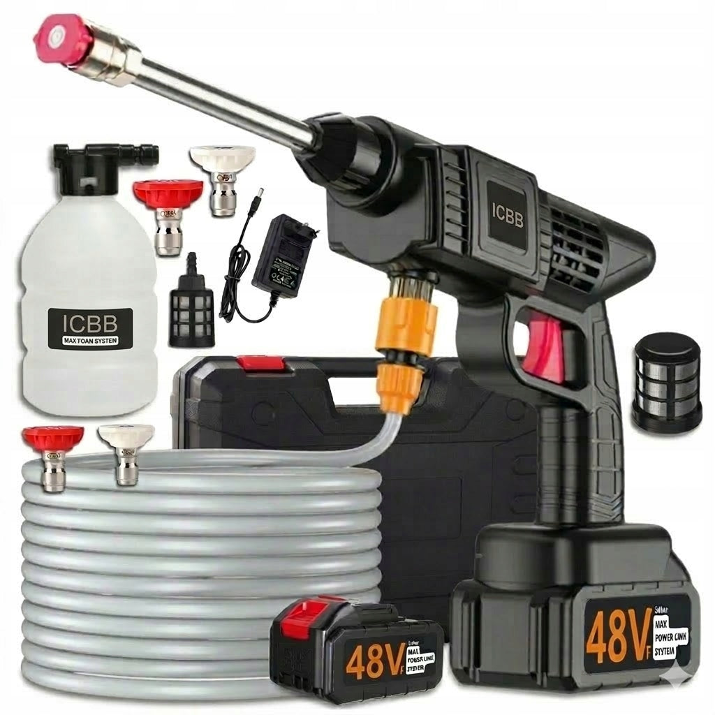 POWERFUL PRESSURE WASHER Cordless 48V 2x Aku SET Foamer Suitcase