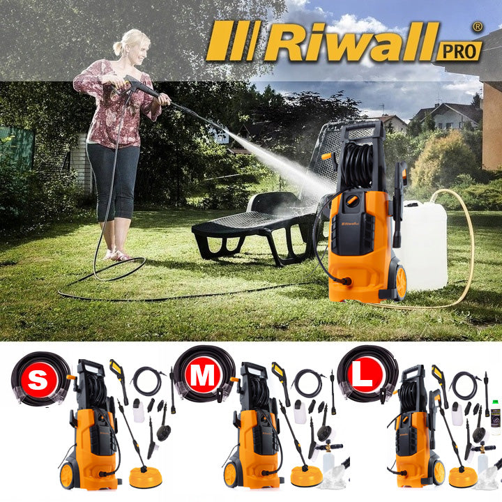 POWERFUL PRESSURE WASHER RIWALL REPW180M + 3 BRUSHES + WEIGHT FOR CAN 360BAR EW Maximum power 2900 W