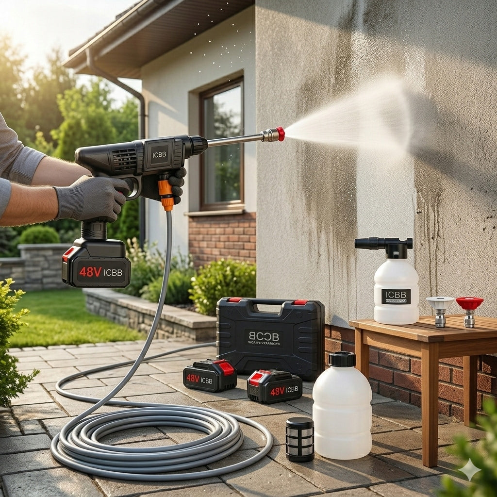 POWERFUL PRESSURE WASHER Rechargeable SET 2x 48V Battery Operated Manufacturer code Myjka Ciśnieniowa Akumulatorowa ICBB
