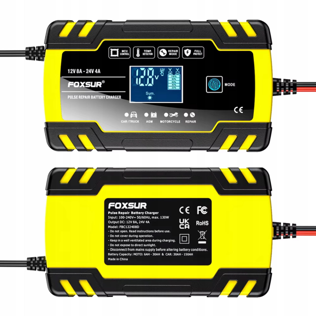 POWERFUL RECTIFIER FOR AUTOMATIC CAR BATTERIES WITH REPAIR FUNCTION Maximum amperage 8 A