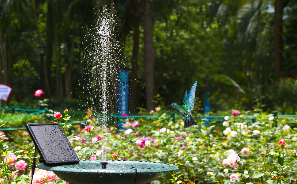 POWERFUL SOLAR FOUNTAIN PUMP FOR POND WATER 5W WITH 4 NOZZLES Packaging status original