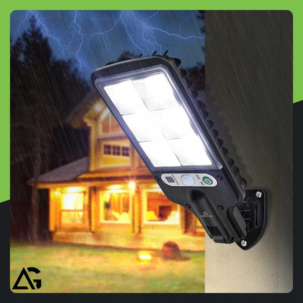 POWERFUL SOLAR LED GARDEN LAMP STREET MOTION AND DUSK SENSOR REMOTE CONTROL Packaging status original
